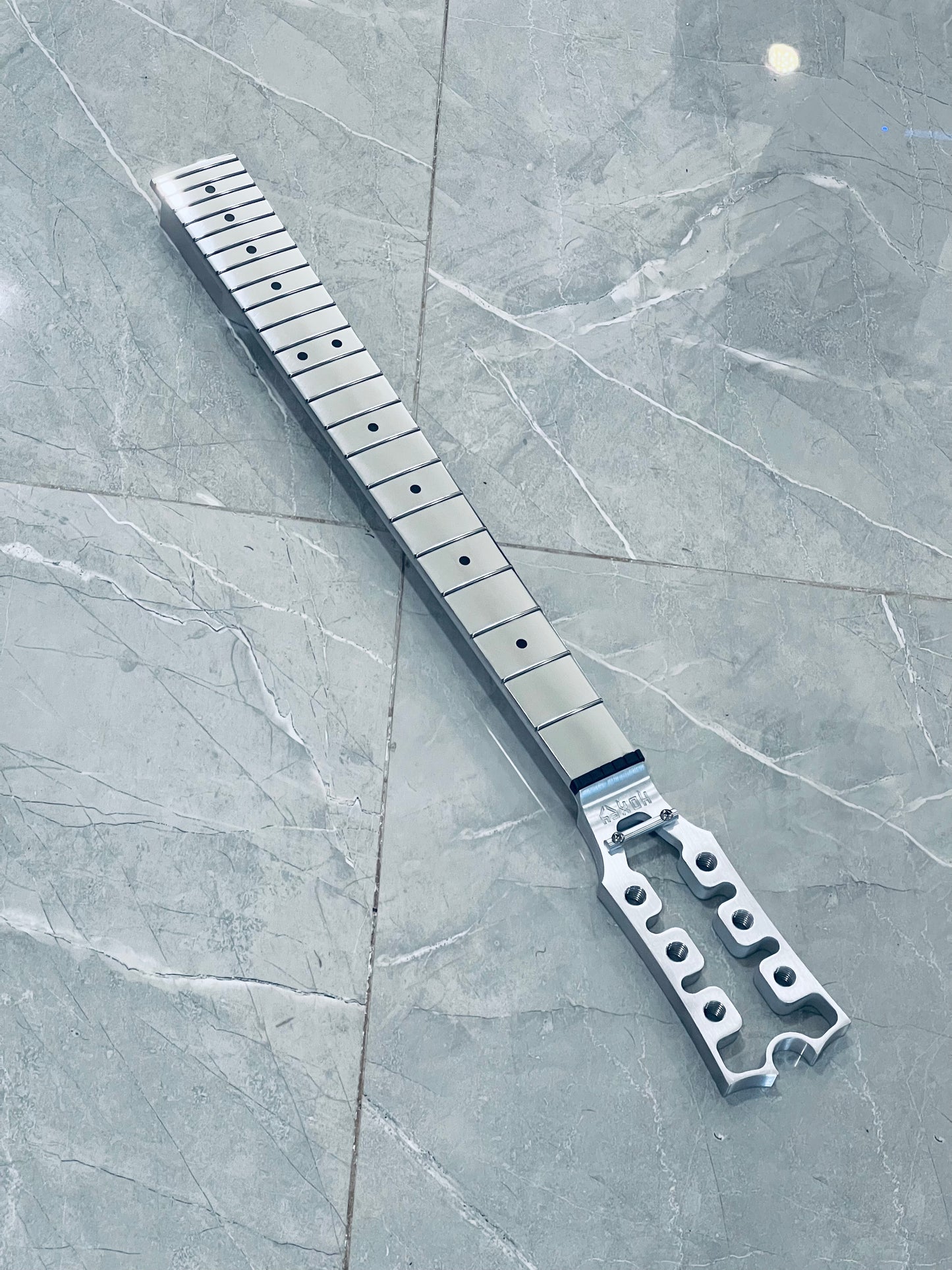 IN STOCK: Hoxey Aluminum 24.75" Scale Fender Style Conversion Neck 3x3 Headstock