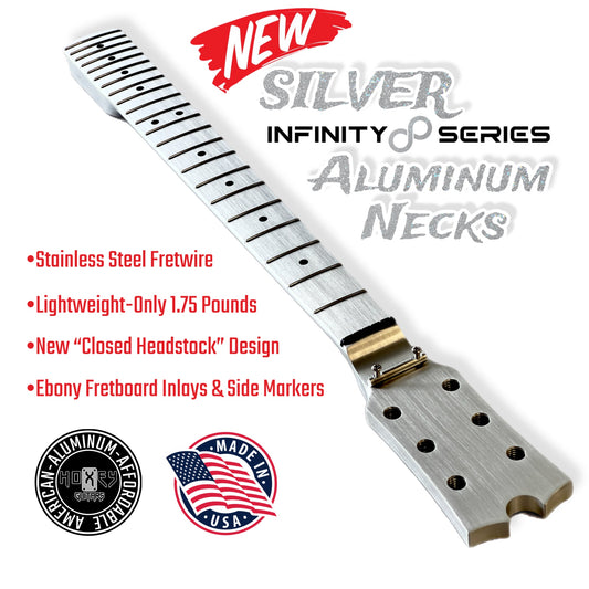 *NEW* Hoxey Aluminum Guitar Neck -Silver Infinity Series-